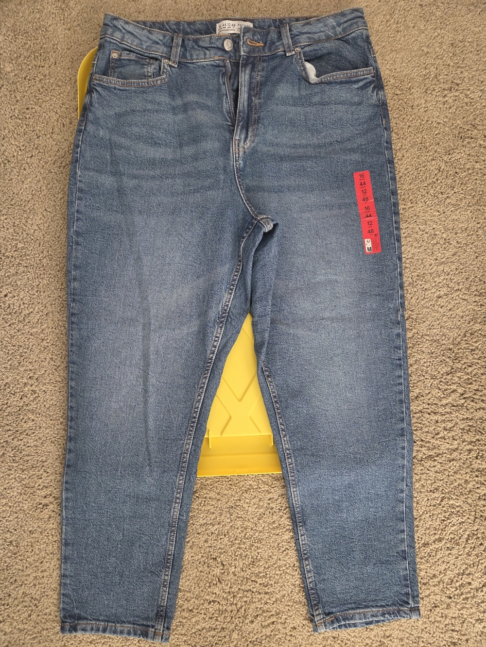 Women's Blue Denim Straight Jeans  Primark Classic Fit - Brand New